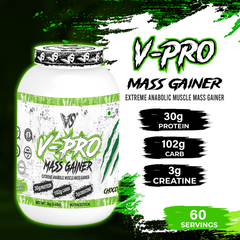 V-SHAPE V-Pro Mass Gainer- 3Kg(6.6Lbs), 66 Servings - V-Shape Supps