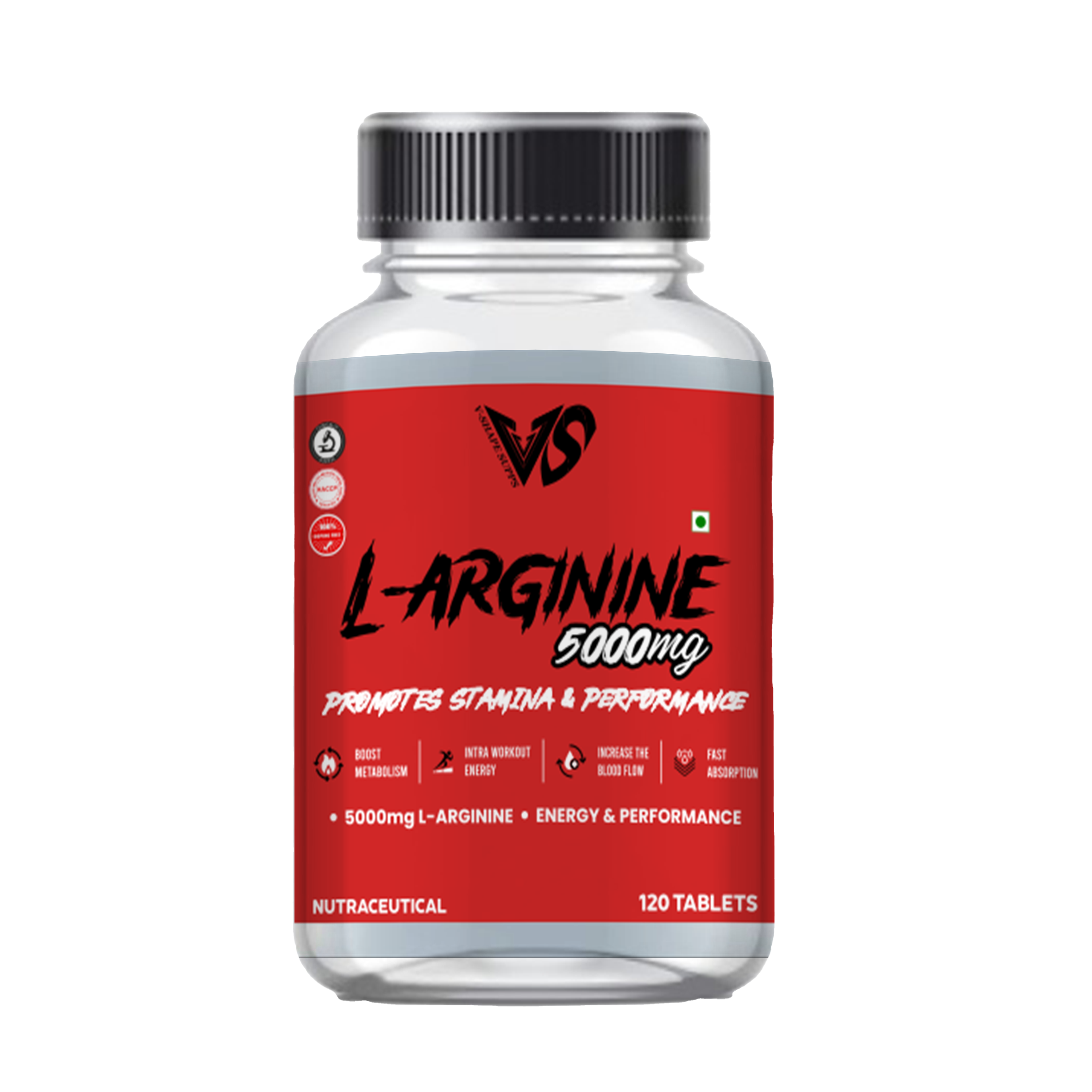 V-Shape Supps L-Arginine 500mg- 120 Tablets - V-Shape Supps