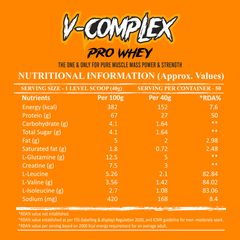 V-SHAPE V-Complex Pro Whey 2KG (4.4LBS) - V-Shape Supps