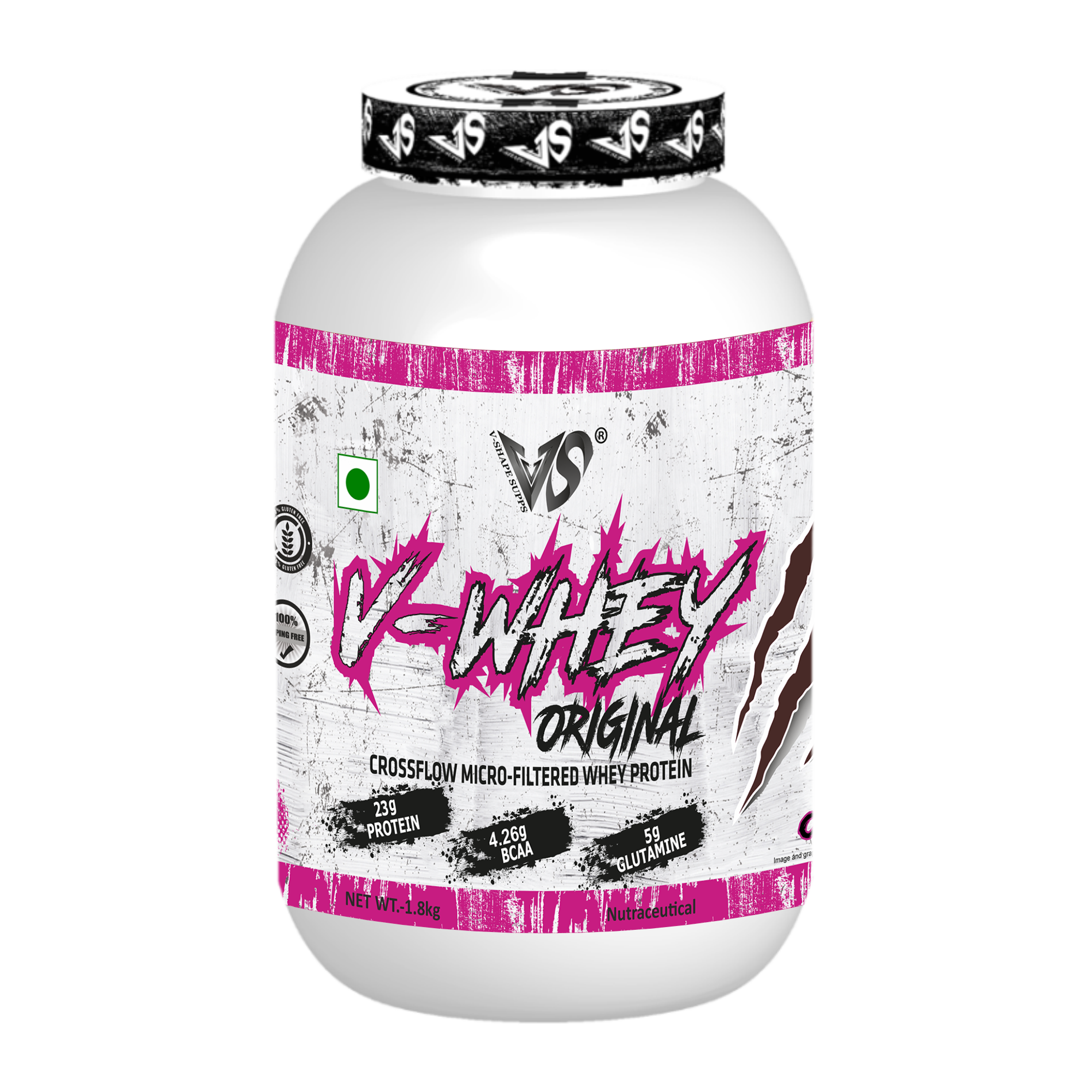 V-SHAPE V-Whey Original- 1.8Kg, 75 Servings - V-Shape Supps