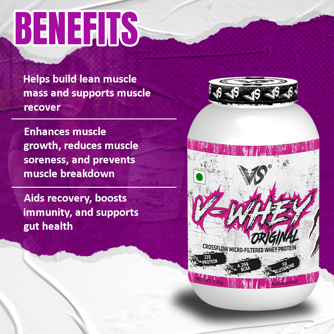 V-SHAPE V-Whey Original- 1.8Kg, 75 Servings - V-Shape Supps